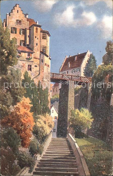 Meersburg Bodensee Aufgang zur Oberstadt und Schloss