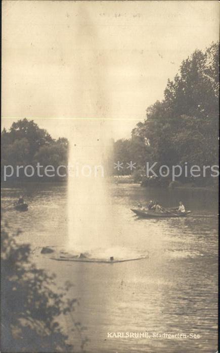 Karlsruhe Stadtgarten See Fontaene