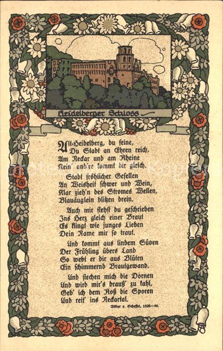Heidelberg Neckar Schloss Gedicht