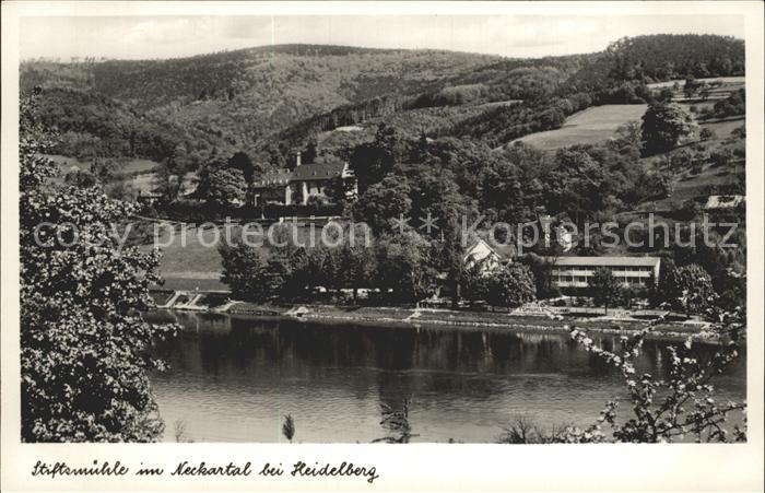 Heidelberg Neckar Stiftsmuehle im Neckartal