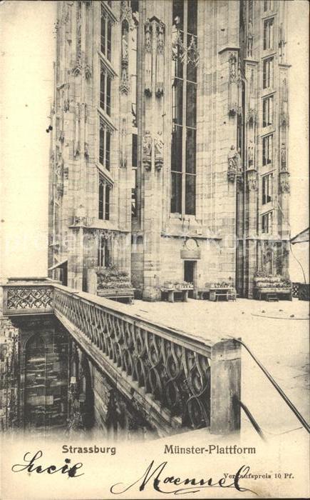 Strassburg Elsass Muenster Plattform