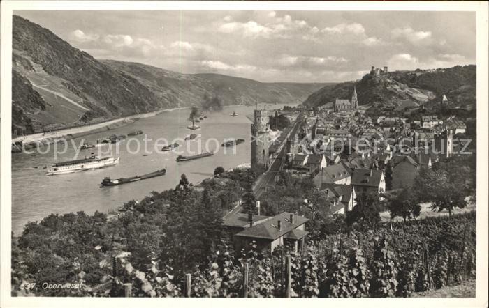 Oberwesel Rhein Panorama Rheindampfer