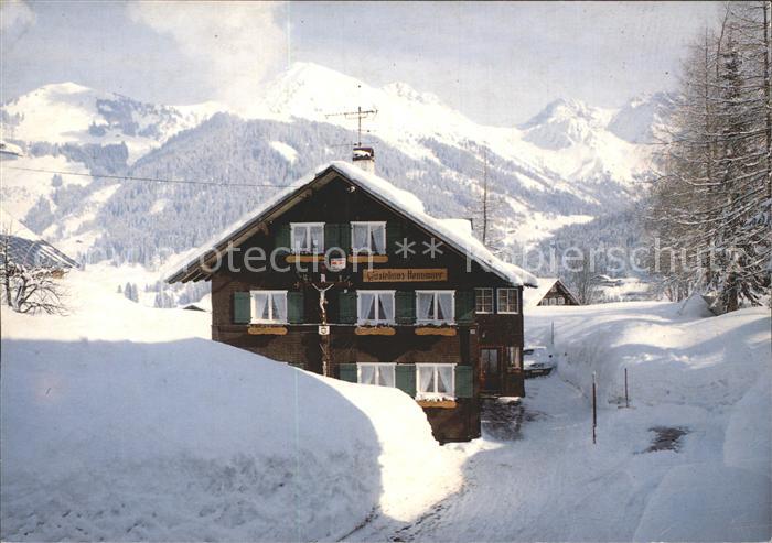 Mittelberg Kleinwalsertal Gaestehaus Henninger im Winter