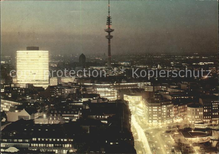 HAMBURG  CITY City mit Jungfernstieg und Fernsehturm