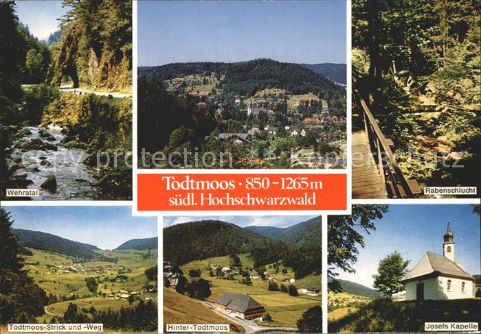 Todtmoos Schwarzwald BW Wehratal Totalansicht Rabenschlucht Strick und Weg Hinte