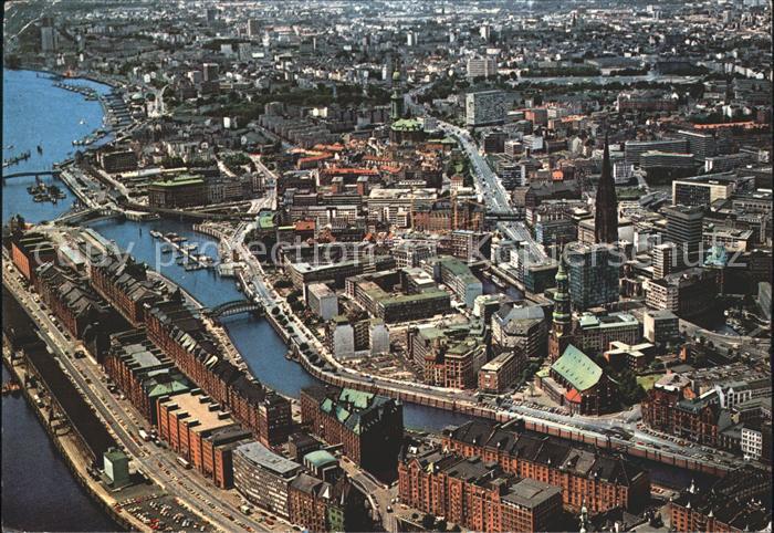 HAMBURG  CITY Teilansicht Fliegeraufnahme