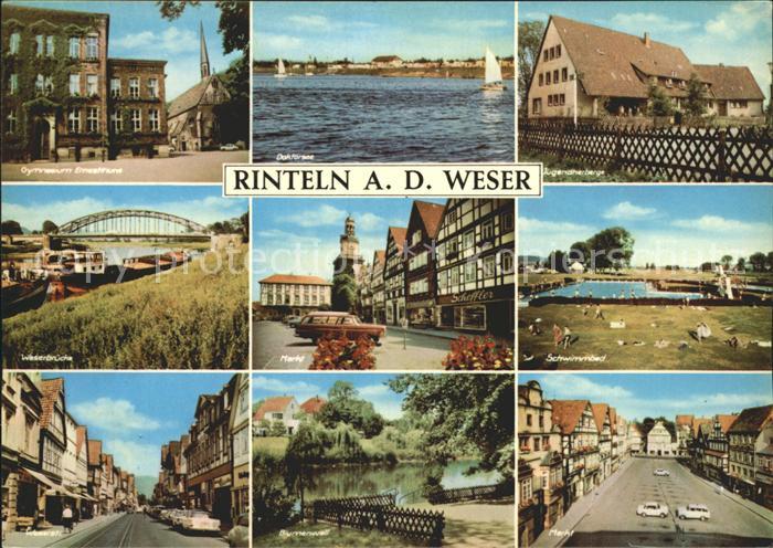 Rinteln Weser Niedersachsen Gymnasium Doktorsee Jugendherberge Weserbruecke Mark