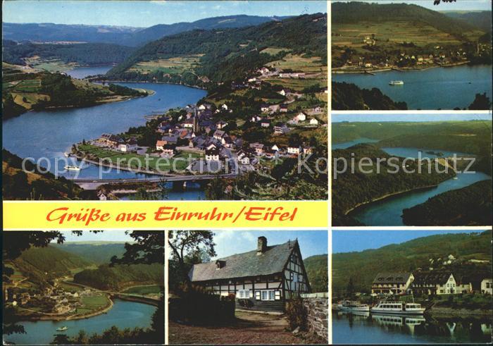 Einruhr Totalansichten Fliegeraufnahme Dorf am See Fahrgastschiff