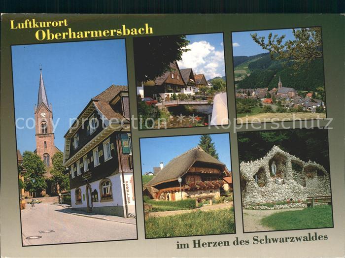 Oberharmersbach Kirche Dorfmotive Gesamtansicht