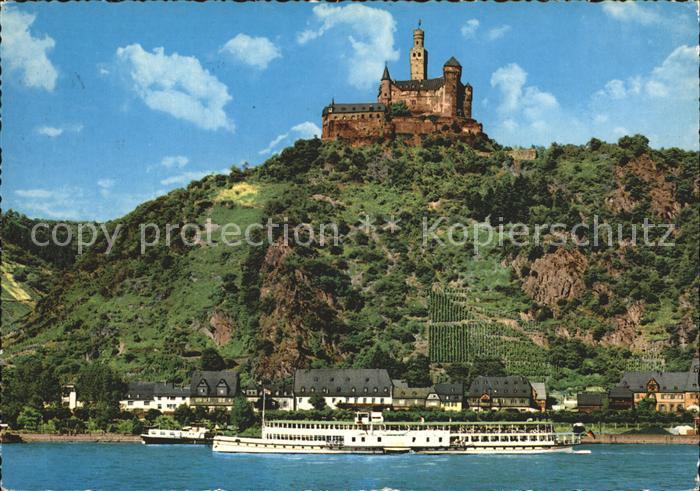 Braubach Rhein Marksburg Ausflugsdampfer