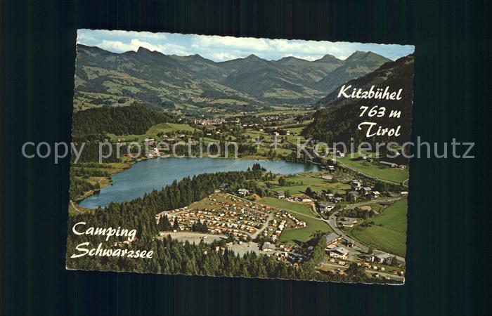 Kitzbuehel Tirol Camping Schwarzsee Fliegeraufnahme
