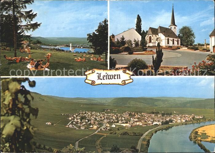 Leiwen Bernkastel-Wittlich Schwimmbad Kirche Moselpartie