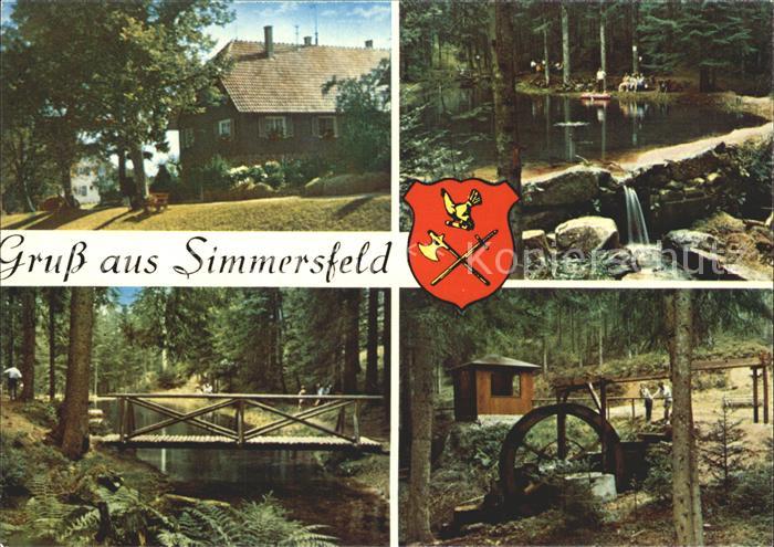 Simmersfeld Schwarzwaldhaus Wehr im Zugbach Wasserrad obere Saegmuehle