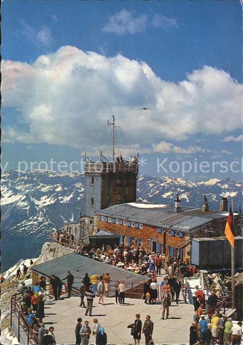 Zugspitze Muenchener Haus Aussichtsterrasse Zugspitzbahn