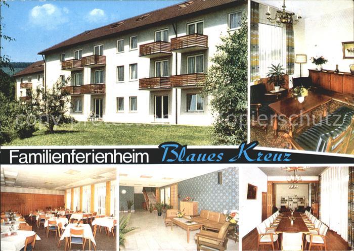 Burbach Familienferienheim des Blauen Kreuzes Speisesaal und Aufenthaltsraum