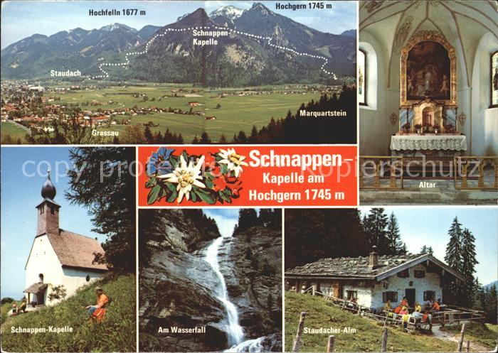 Grassau Chiemgau Hochfelln Hochgern Schnappen Kapelle Altar Wasserfall Staudache