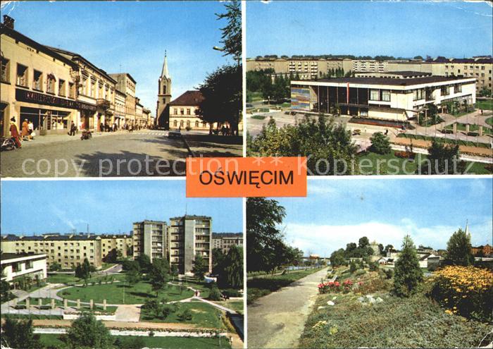 Oswiecim Fragment Rynku Dom Kultury Osiedle mieszkaniowe Bulwary nad Sola