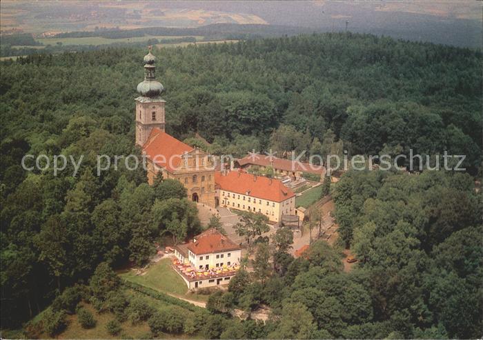 Amberg Oberpfalz Wallfahrtskirche Mariahilfberg mit Franziskanerkloster Fliegera