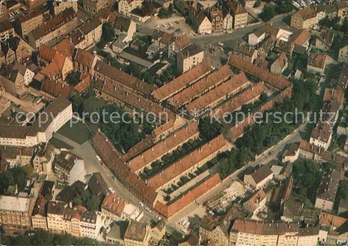 Augsburg Fuggerei Fliegeraufnahme