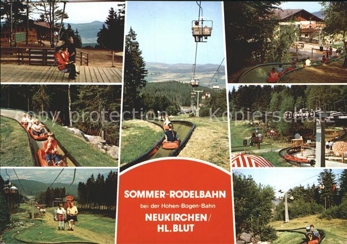 Neukirchen Heilig Blut Sommer Rodelbahn bei der Hohen Bogen Bahn Sessellift