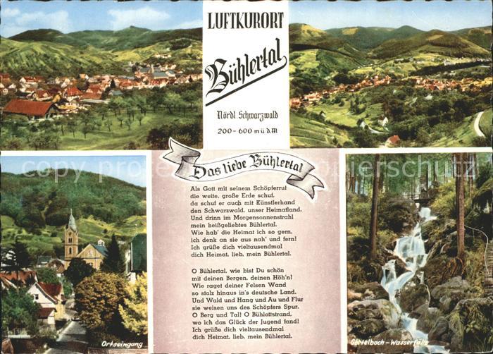 Buehlertal Panorama Ortseingang Gortelbach Wasserfaelle Gedicht