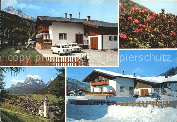 Sesto Sexten Suedtirol Affittacamere Lanzinger Alpenflora Panorama Kirche
