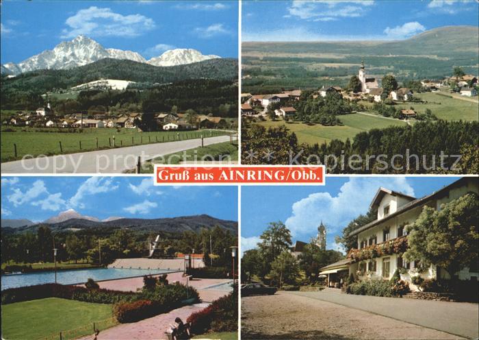 Ainring Totalansicht Panorama Schwimmbad