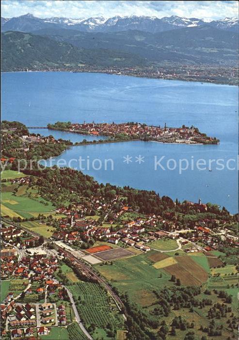 Lindau Bodensee mit Bad Schachen Fliegeraufnahme