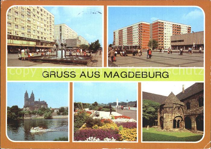 MAGDEBURG  CITY Karl Marx Str Julius Bremer Str Dom Promenade Kloster ULF