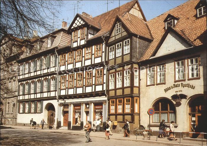 Quedlinburg Harz Kornmarkt Adler und Rats Apotheke