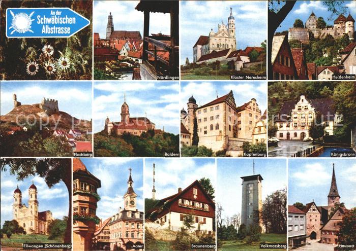 Schwaebische Albstrasse Noerdlingen Kloster Neresheim Heidenheim Flochberg Balde