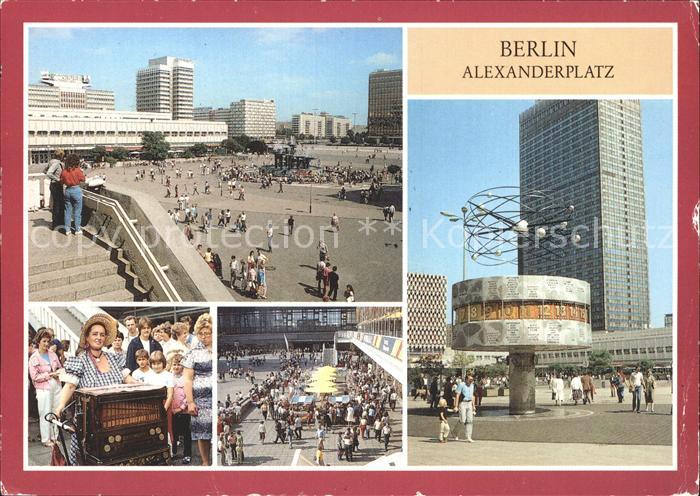 BERLIN  CITY Alexanderplatz Orgel Rieke Centrum Warenhaus Weltzeituhr