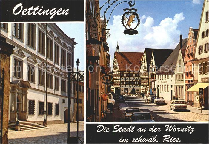 Oettingen Schlossstrasse und Fuerstl Schloss