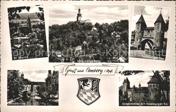 Amberg Oberpfalz Nabburger Tor Stadtmauer Maria-Hilf-Berg St. Martin Stadtbrille
