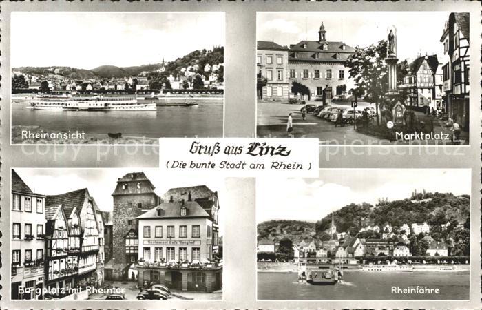 Linz Rhein Rheinpartie Marktplatz Burgplatz Rheinfaehre