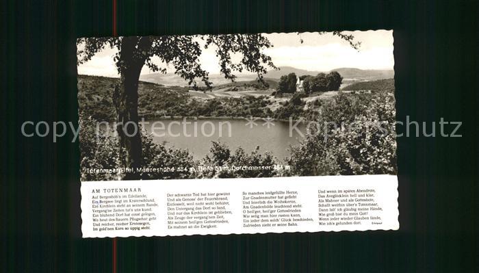 Daun Eifel Totenmaar mit Gedicht