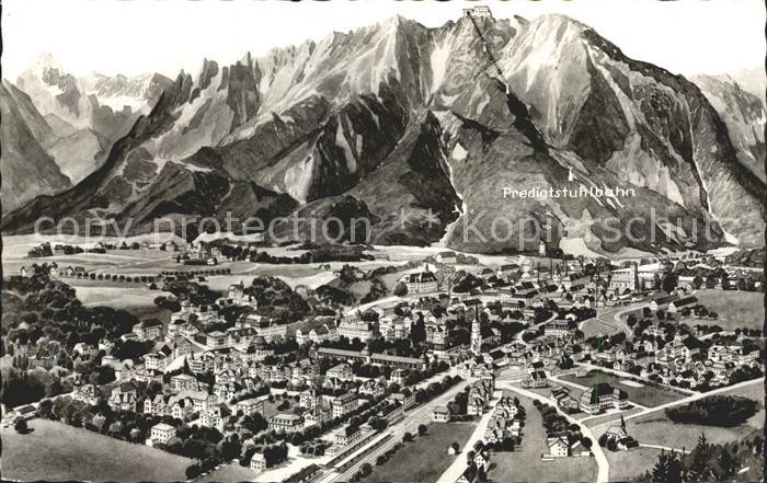 Bad Reichenhall Fliegeraufnahme mit Predigerstuhlbahn