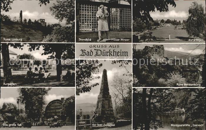 Bad Duerkheim Ruinen Limburg  Hardenburg Restaurant Isenach Kurgarten Pfaelzer-W