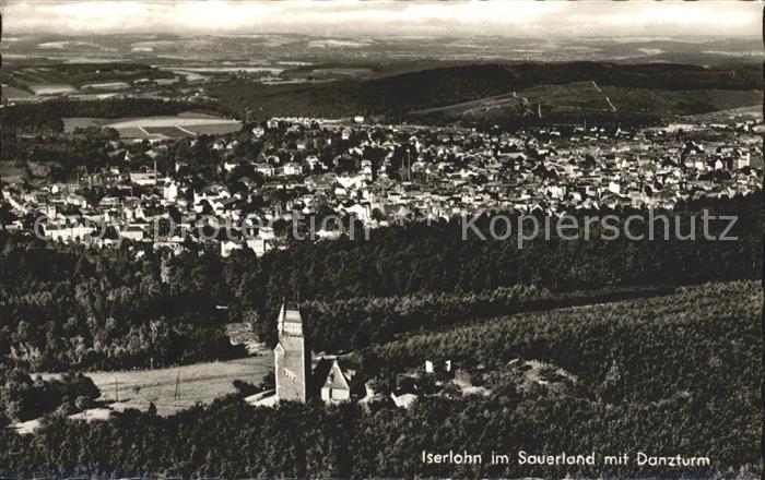 Iserlohn Fliegeraufnahme mit Danzturm