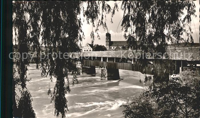 Bad Saeckingen alte Rheinbruecke aus Holz