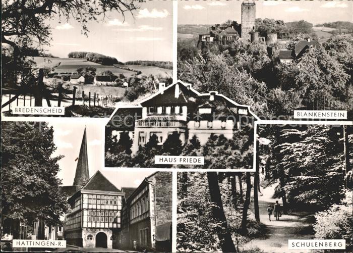 Hattingen Ruhr Blankenstein Schulenberg Bredenscheid Haus Friede Erholungsheim