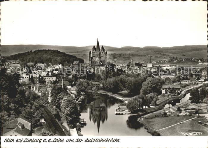 Limburg Lahn Blick von Autobahnbruecke
