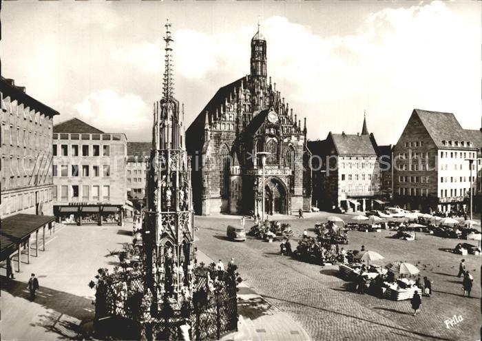 NueRNBERG  CITY Brunnen vor der Frauenkirche Markt