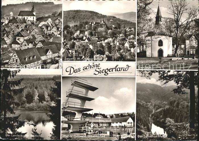 Siegen Westfalen Oberstes-Schloss Eremitage Freudenberg Freibag