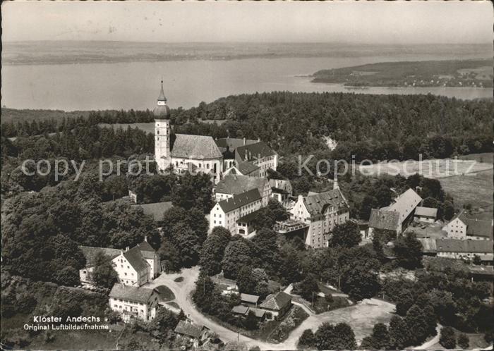 Kloster Andechs Fliegeraufnahme mit Ammersee