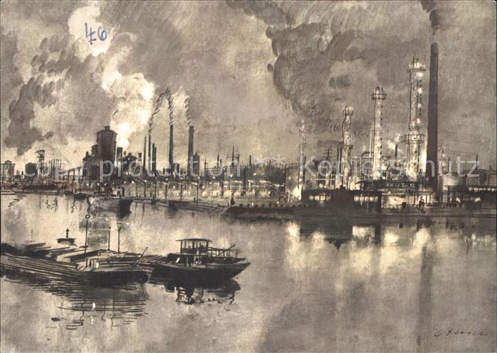GELSENKIRCHEN NRW Kuenstlerkarte Das Ruhrgebiet Tanklager