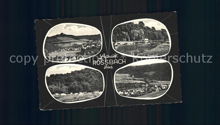 Rossbach Wied Panorama Strandbad Campingplatz Arnsau