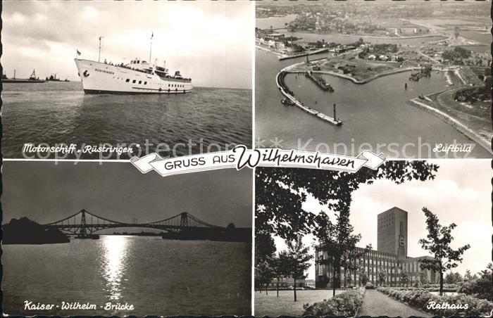 Wilhelmshaven  CITY MS Ruestringen Fliegeraufnahme Kaiser Wilhelm Bruecke Ratha