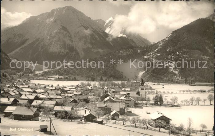 Bad Oberdorf Ortsansicht mit Allgaeuer Alpen