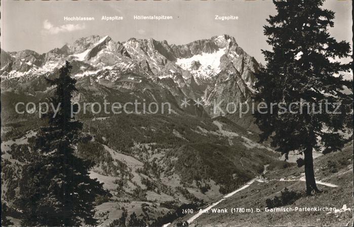 GARMISCH-PARTENKIRCHEN Bayern Am Wank Alpspitze Hoellentalspitzen Zugspitze
